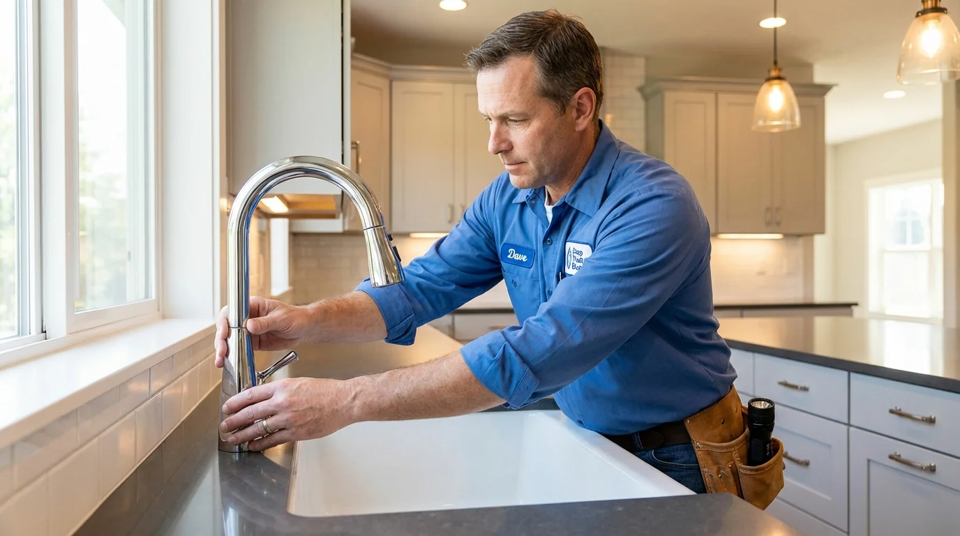 Kitchen faucet installation by Johns Plumbing LLC in Bandon